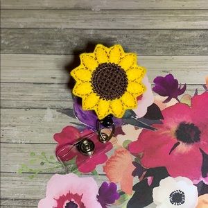 Felt Badge Reel Sunflower